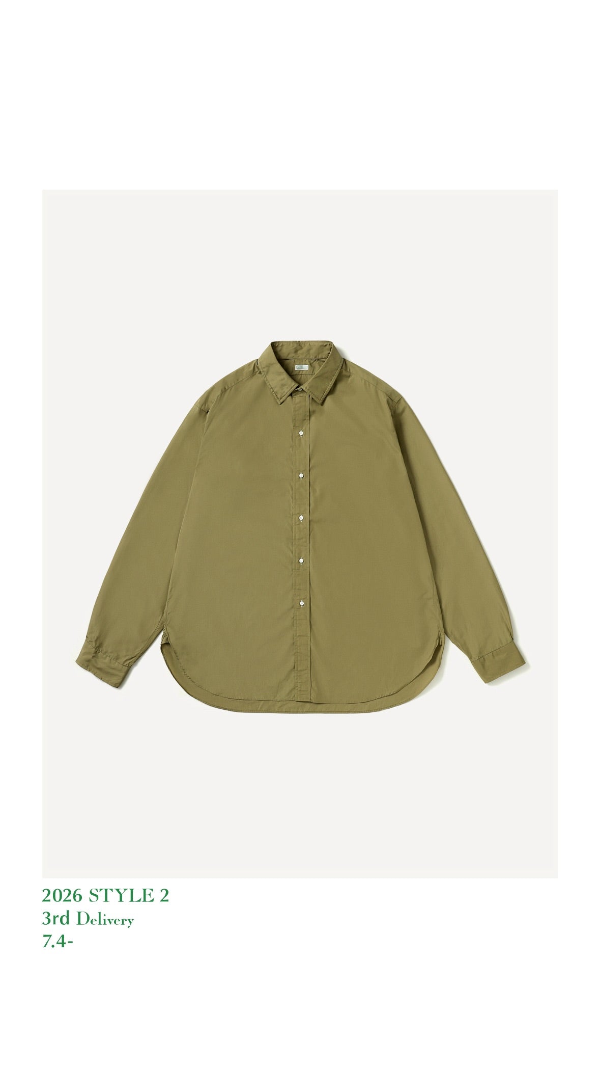 A.PRESSE 26AW Regular Collar Shirt